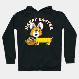 Easter Dachshund Bunny Eggs Dog Lover Hoodie